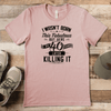 Mens Heather Peach T Shirt with 40-Years-Later-And-Winning design