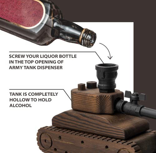 Unique Personalized Tank Liquor Dispenser Customized Gifts for Men by Groovy Guy