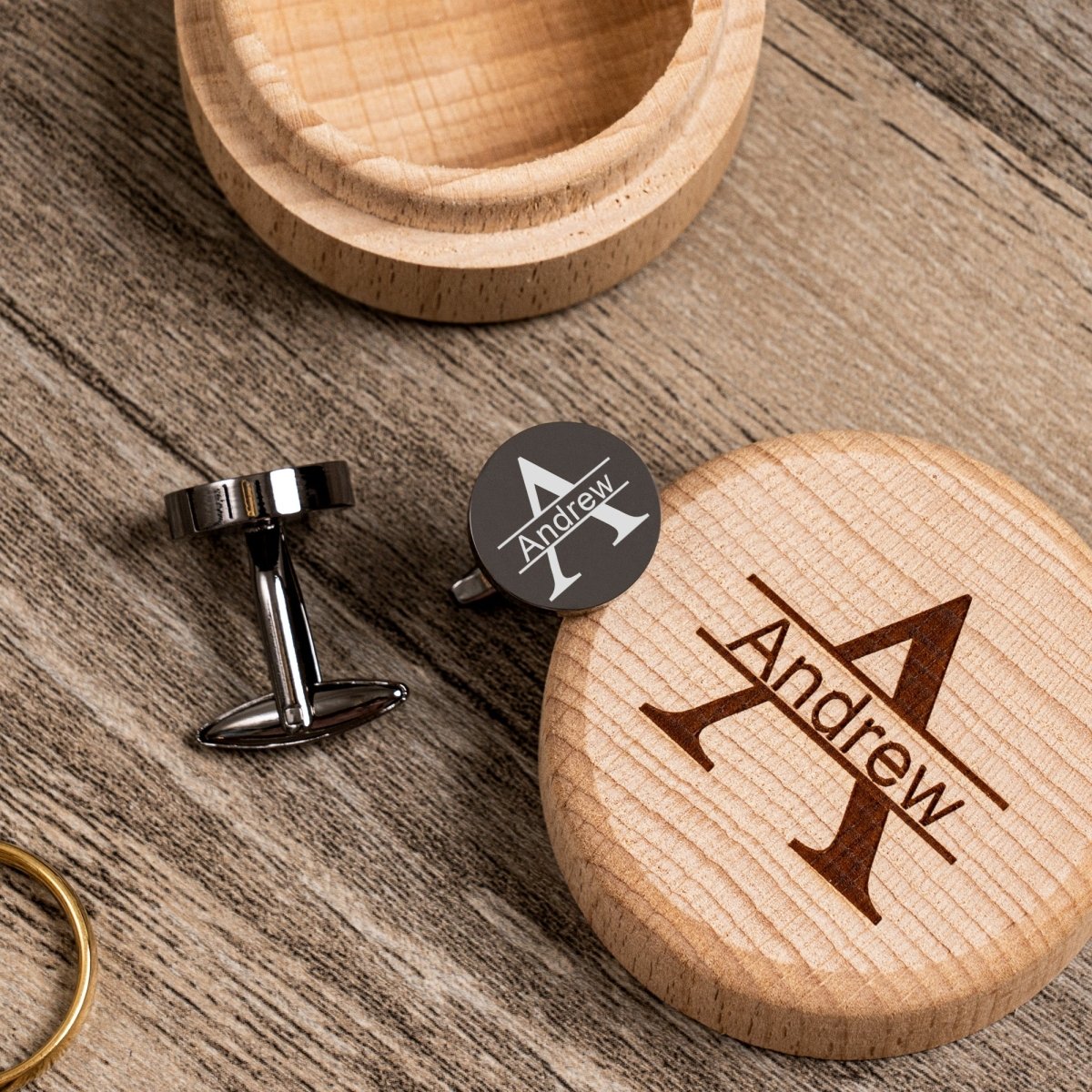 Unique Personalized Engraved Cufflinks Set Customized cufflinks Gifts for Men by Groovy Guy