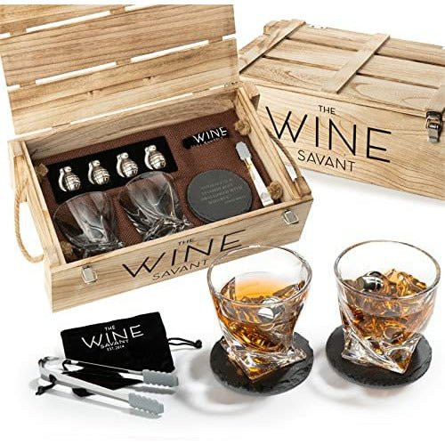Unique Personalized Whiskey Gift Box Set Grenade Whiskey Set Customized Drinkware Gifts for Men by Groovy Guy