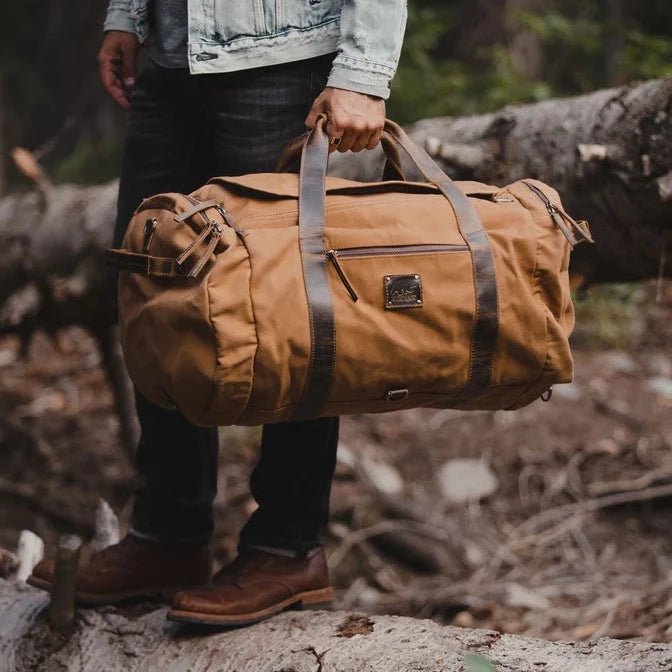 Unique Personalized Nomad Canvas Duffel Customized Duffle Bag Gifts for Men by Groovy Guy