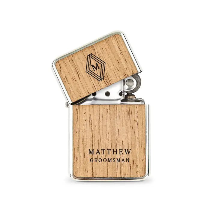 Unique Personalized Custom Printed Wood Lighter Customized Lighters Gifts for Men by Groovy Guy