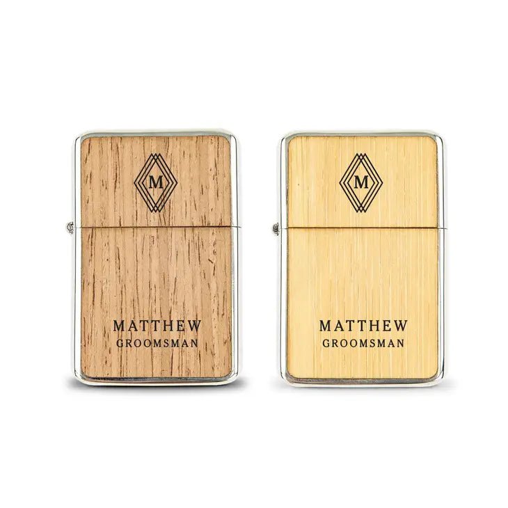 Unique Personalized Custom Printed Wood Lighter Customized Lighters Gifts for Men by Groovy Guy