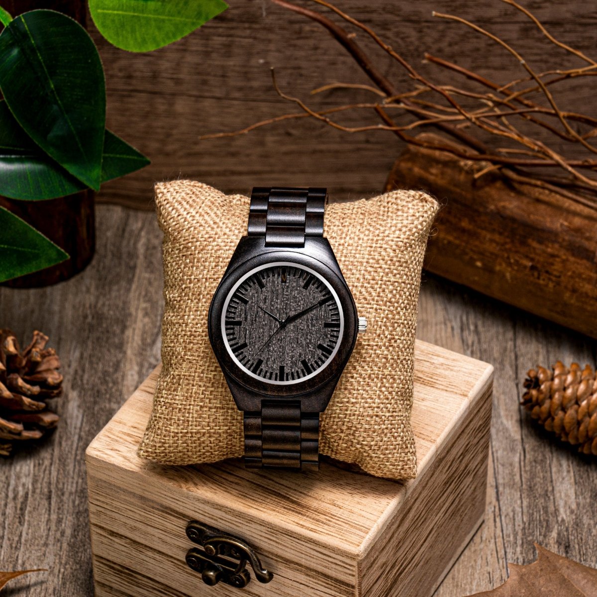 Unique Personalized Engraved Wooden Links Watch Customized Watches Gifts for Men by Groovy Guy