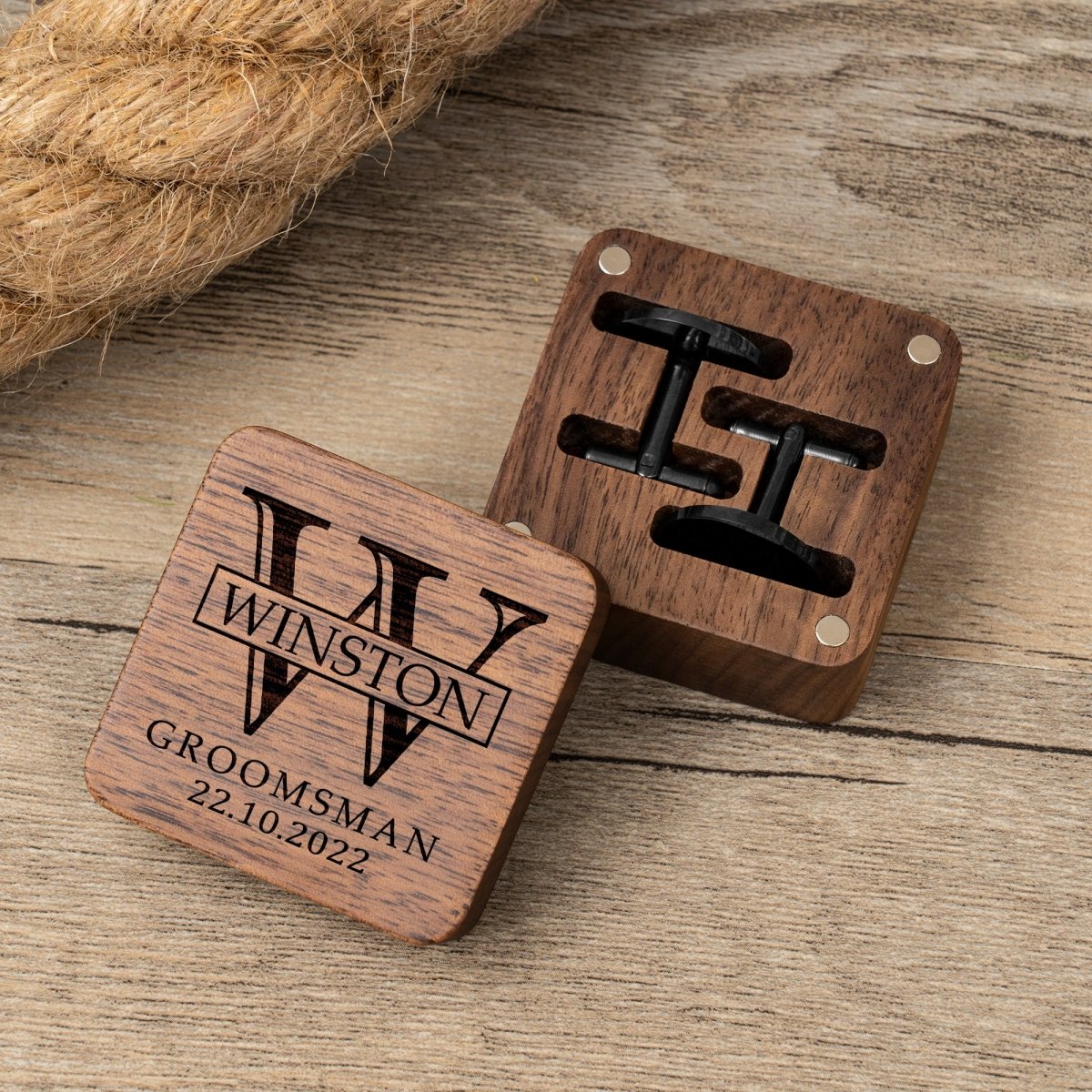 Unique Personalized Classic Cufflinks & Keepsake Box Customized cufflinks Gifts for Men by Groovy Guy