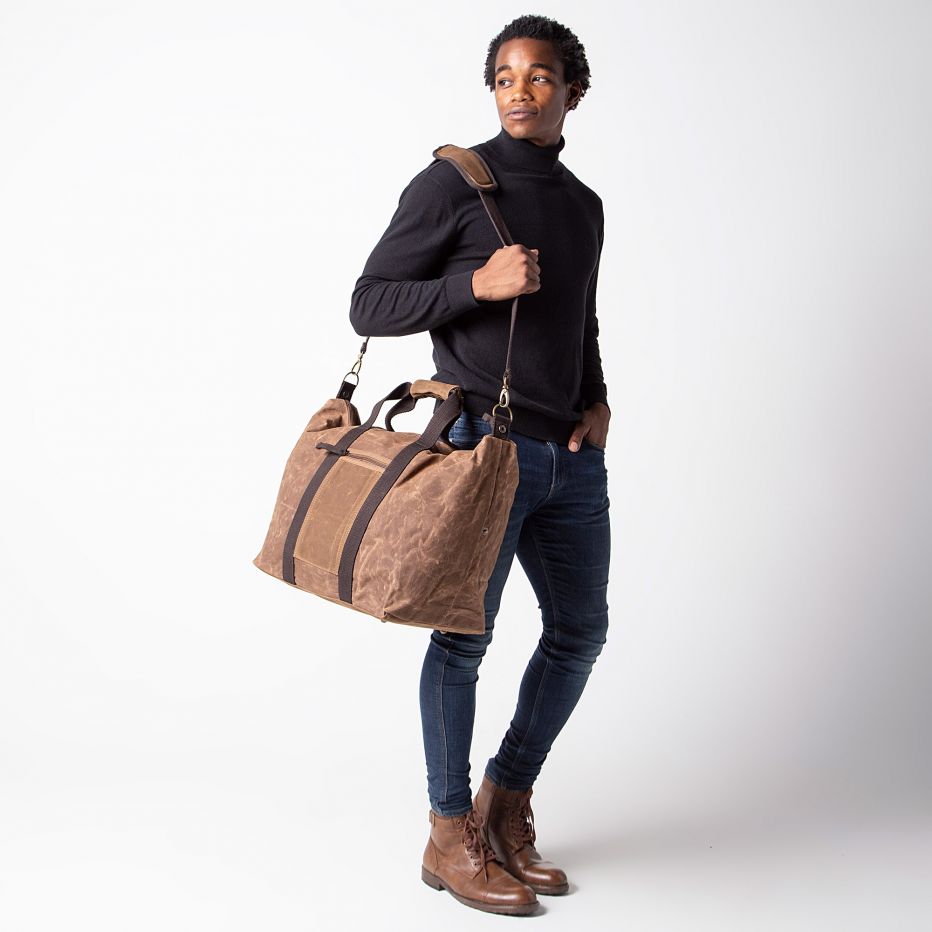 Unique Personalized Wax & Wander Weekender Set Customized Duffel Bags Gifts for Men by Groovy Guy