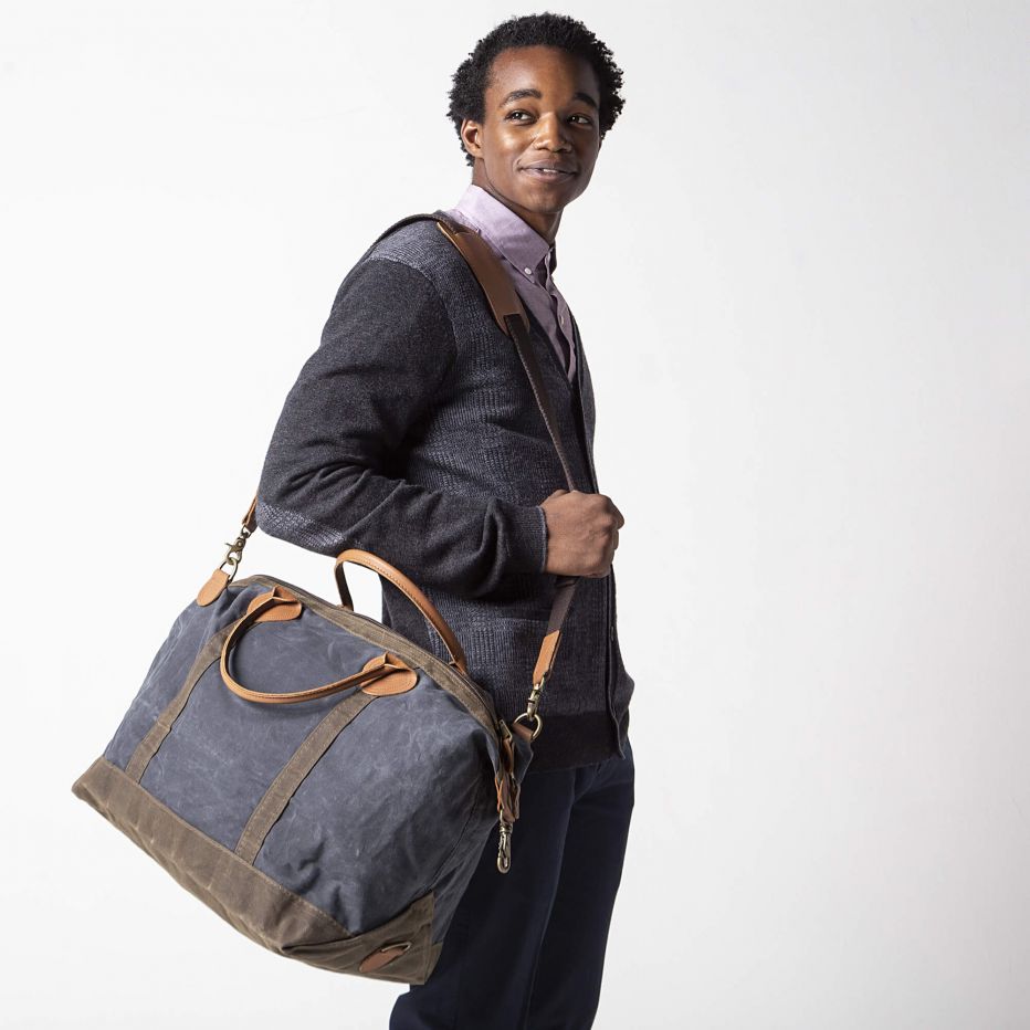 Waxed Weekender Duffle Bag