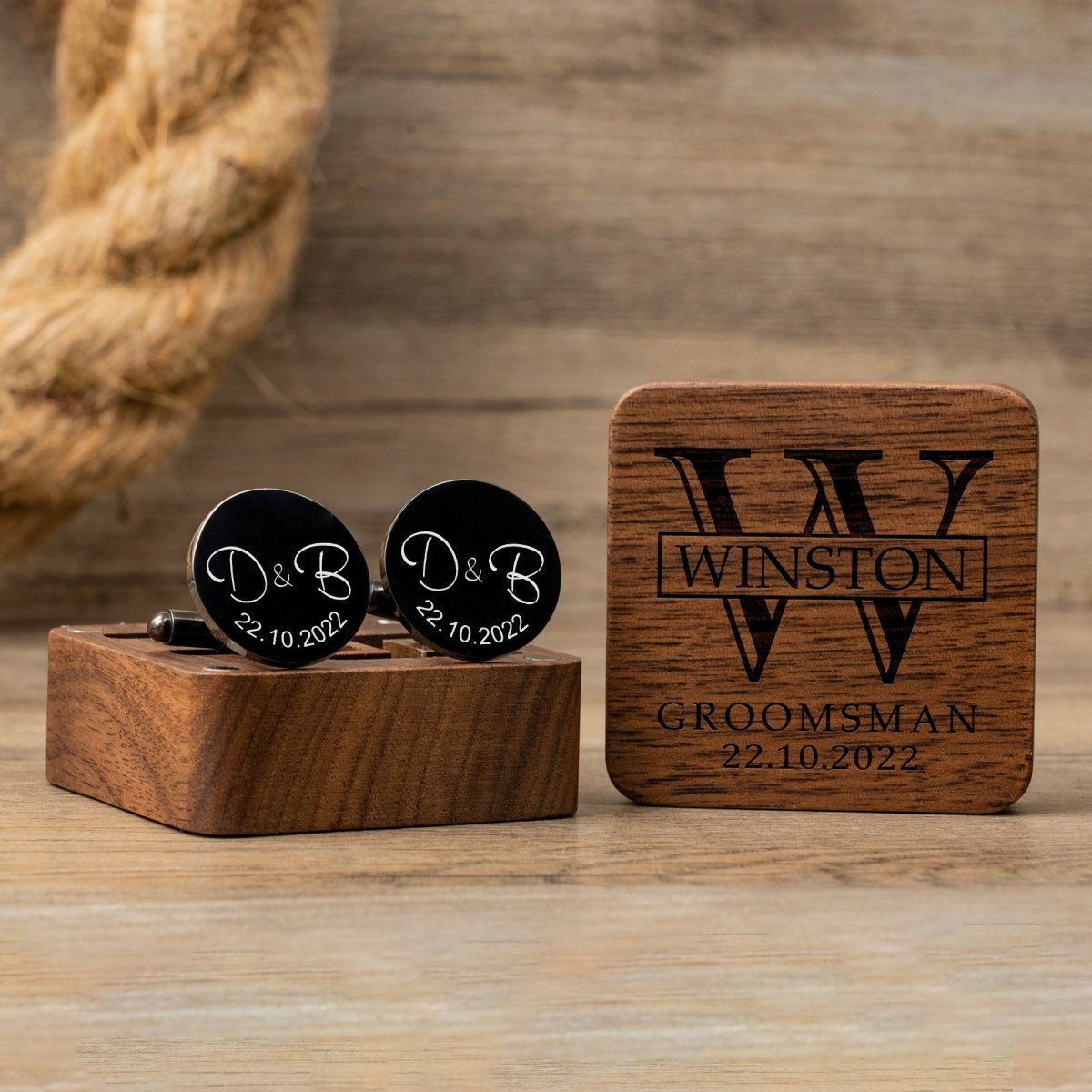 Unique Personalized Classic Cufflinks & Keepsake Box Customized cufflinks Gifts for Men by Groovy Guy