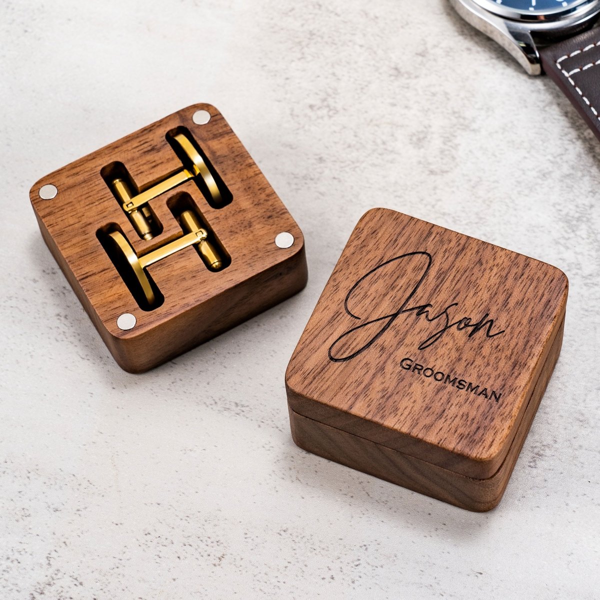 Unique Personalized Classic Cufflinks & Keepsake Box Customized cufflinks Gifts for Men by Groovy Guy