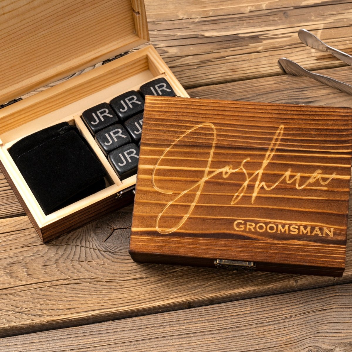 Unique Personalized Custom Whiskey Stones Set Customized Whiskey Gifts for Men by Groovy Guy