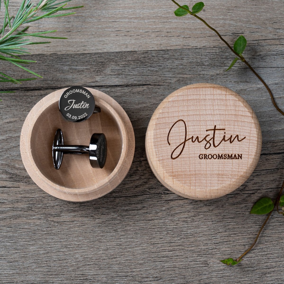 Unique Personalized Engraved Cufflinks Set Customized cufflinks Gifts for Men by Groovy Guy