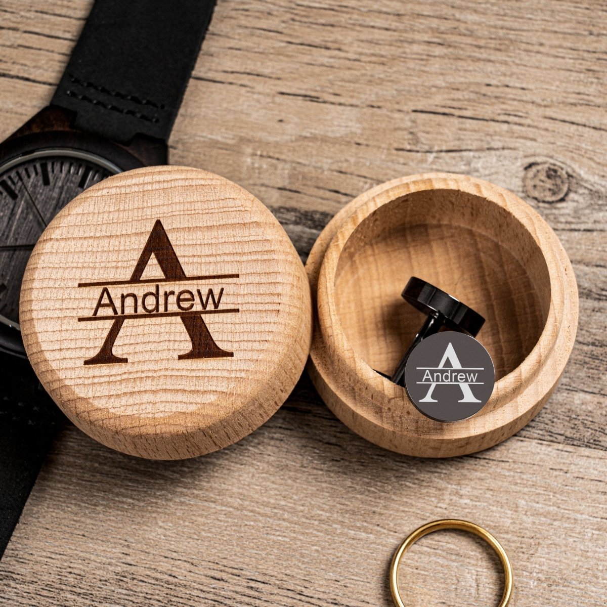 Unique Personalized Engraved Cufflinks Set Customized cufflinks Gifts for Men by Groovy Guy
