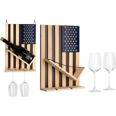 American Flag Wine Rack Holder