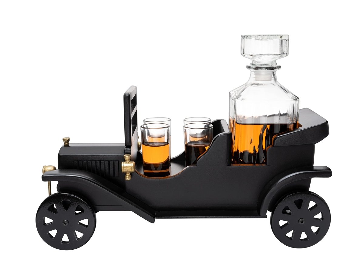 Unique Personalized Model T Decanter Set Customized Gifts for Men by Groovy Guy