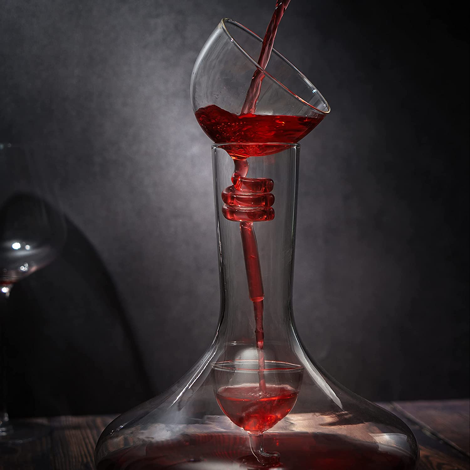 Unique Personalized Wine Tower Decanting & Aerator Set Customized Decanter Gifts for Men by Groovy Guy