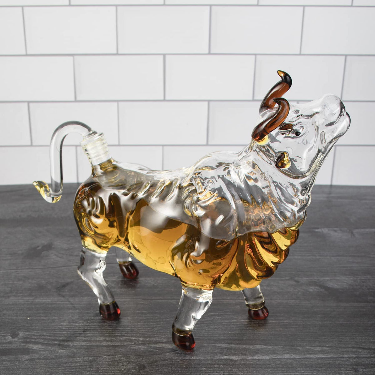 Unique Personalized Charging Bull Decanter Customized Decanter Gifts for Men by Groovy Guy