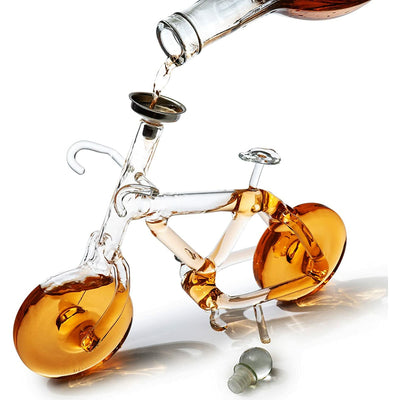 Bicycle Wine & Whiskey Decanter