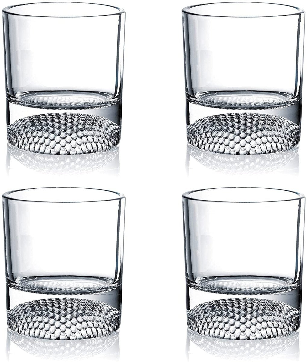 Unique Personalized Golf Ball Whiskey Glasses Set of 4 Customized Drinkware Gifts for Men by Groovy Guy