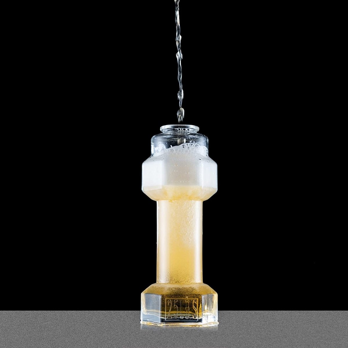 Unique Personalized Dumbbell Beer Glasses Customized Gifts for Men by Groovy Guy