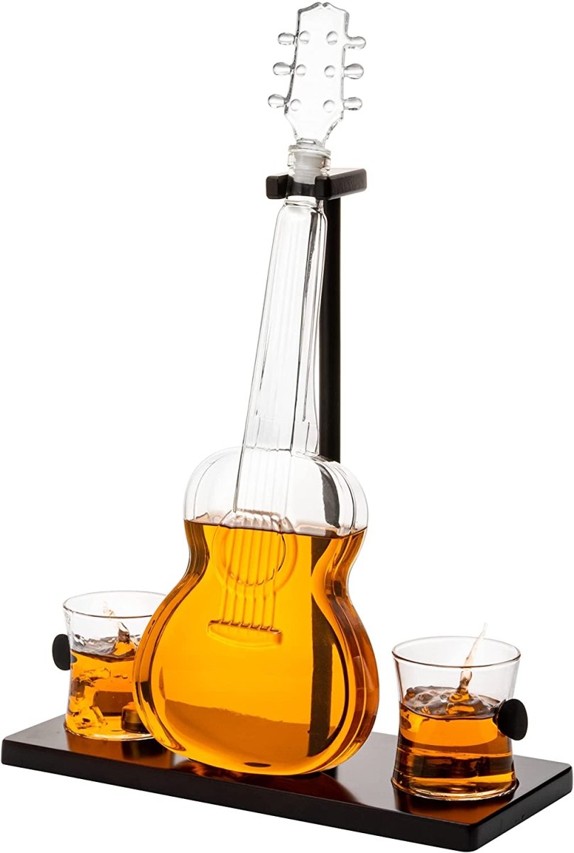 Unique Personalized Guitar Whiskey Decanter Customized Decanter Set Gifts for Men by Groovy Guy