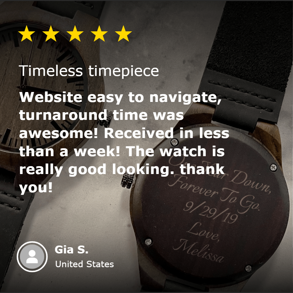 Unique Personalized Personalized Keepsake Wood Watch Customized Watches Gifts for Men by Groovy Guy