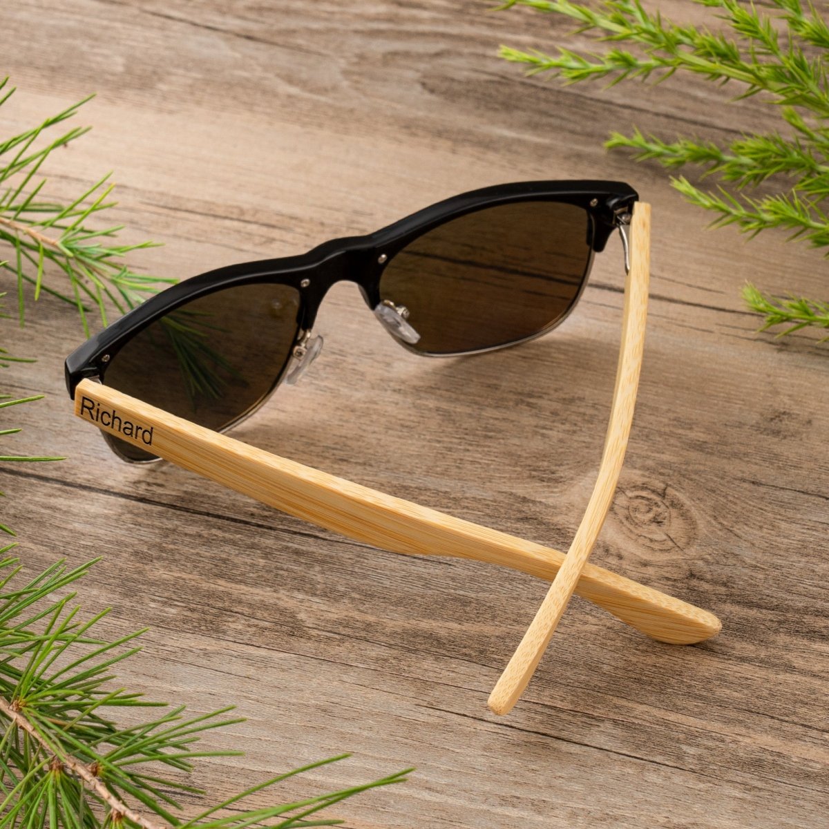 Unique Personalized Wooden Clubmasters Customized Sunglasses Gifts for Men by Groovy Guy