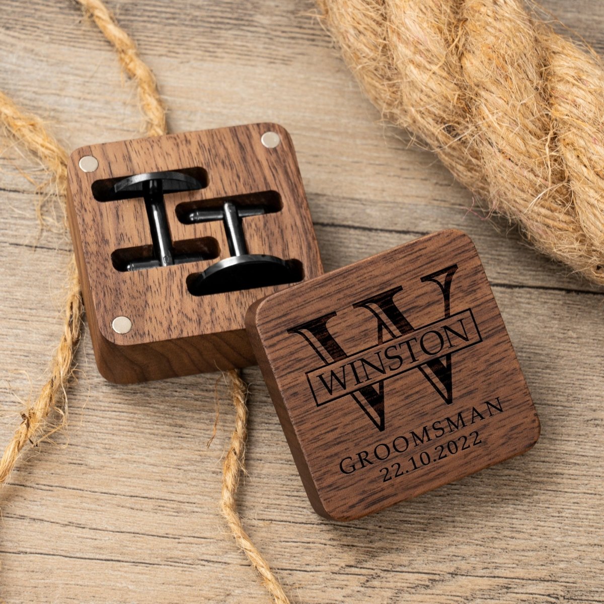 Unique Personalized Classic Cufflinks & Keepsake Box Customized cufflinks Gifts for Men by Groovy Guy