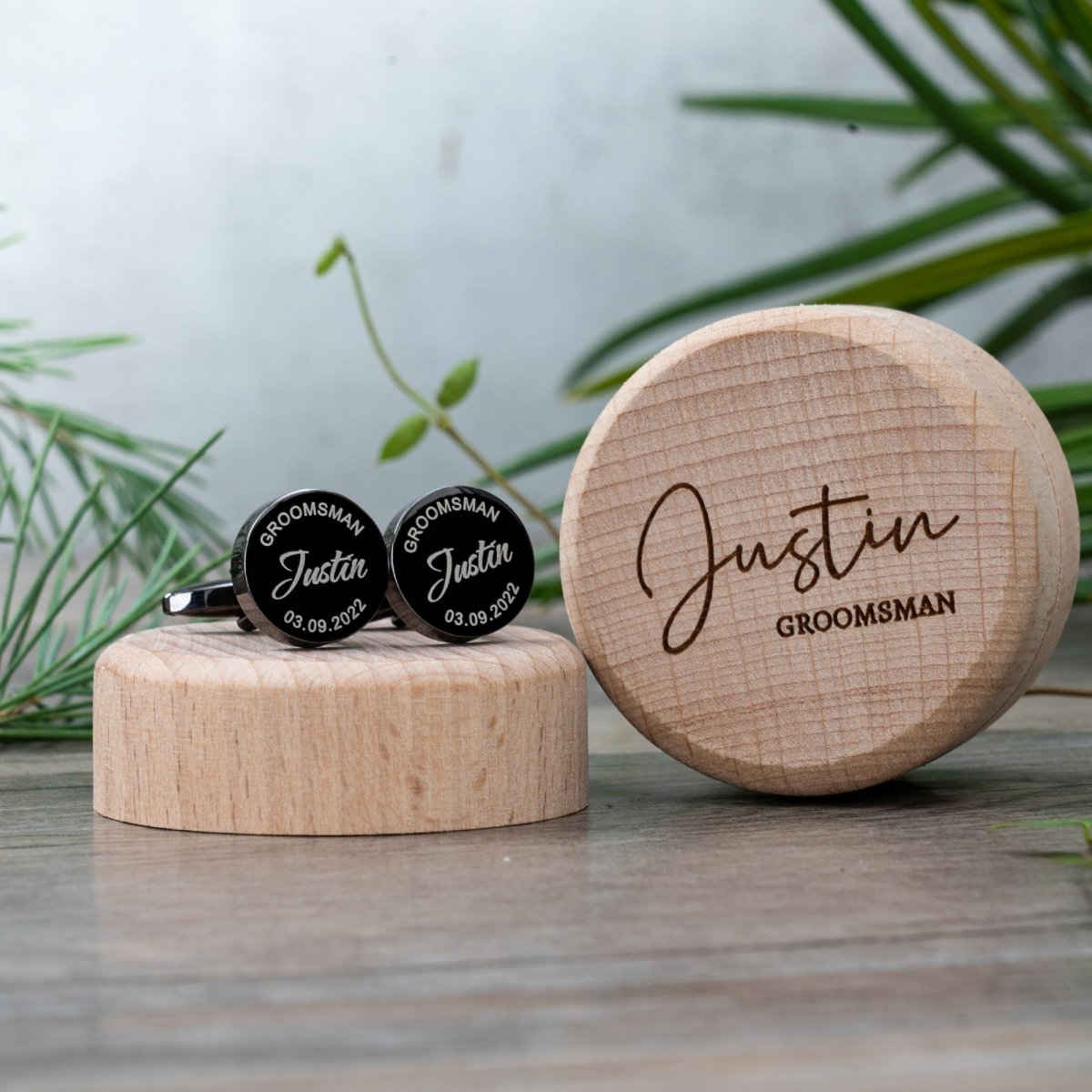 Unique Personalized Engraved Cufflinks Set Customized cufflinks Gifts for Men by Groovy Guy