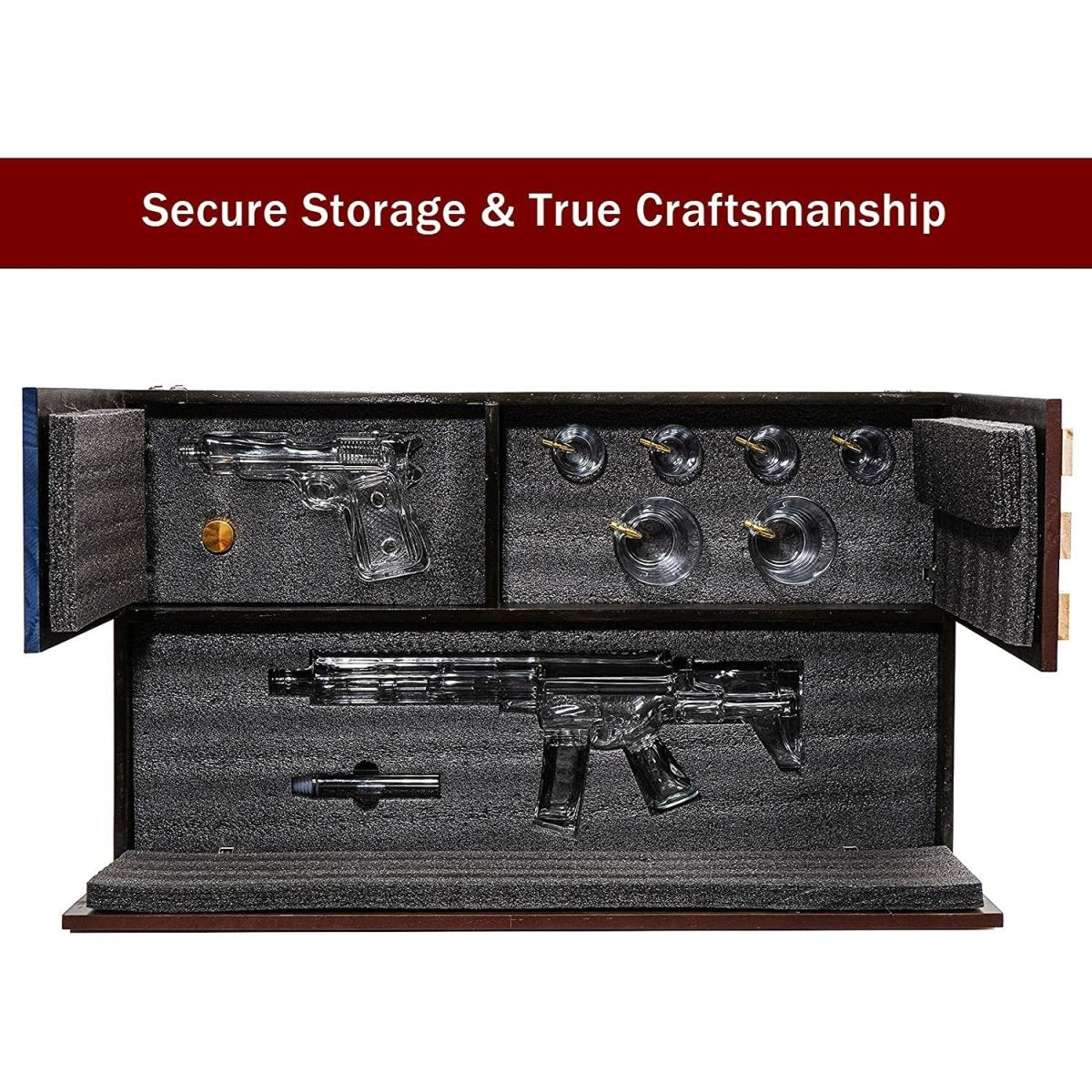 Unique Personalized Whiskey Decanter Flag Bar Set Customized Gifts for Men by Groovy Guy