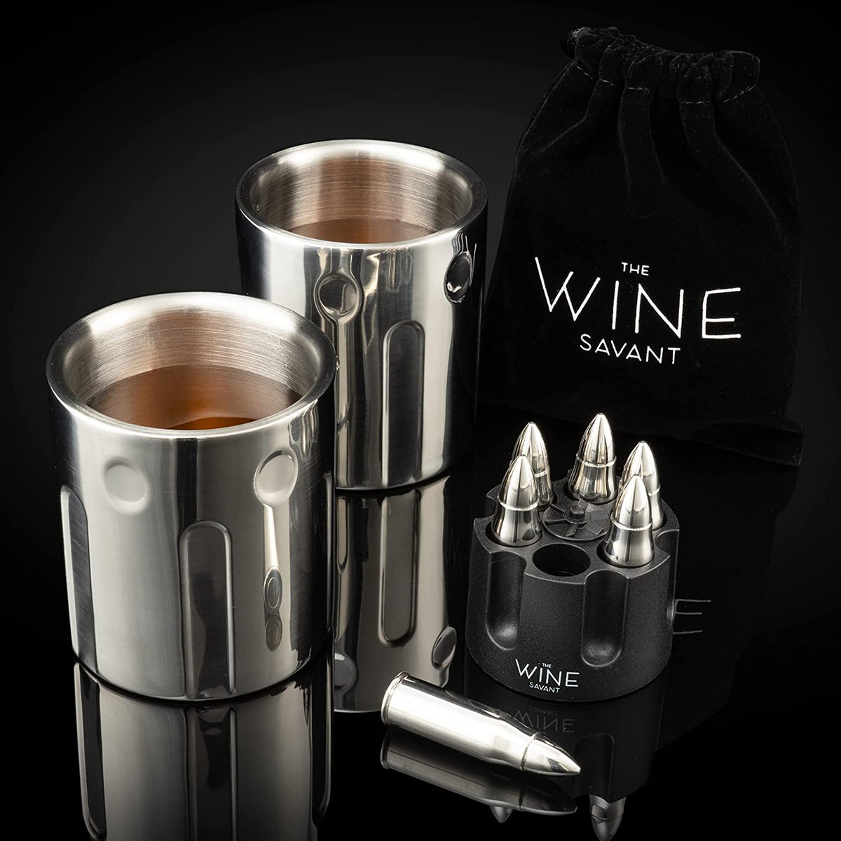 Unique Personalized Bullet Chiller Set Customized Gifts for Men by Groovy Guy