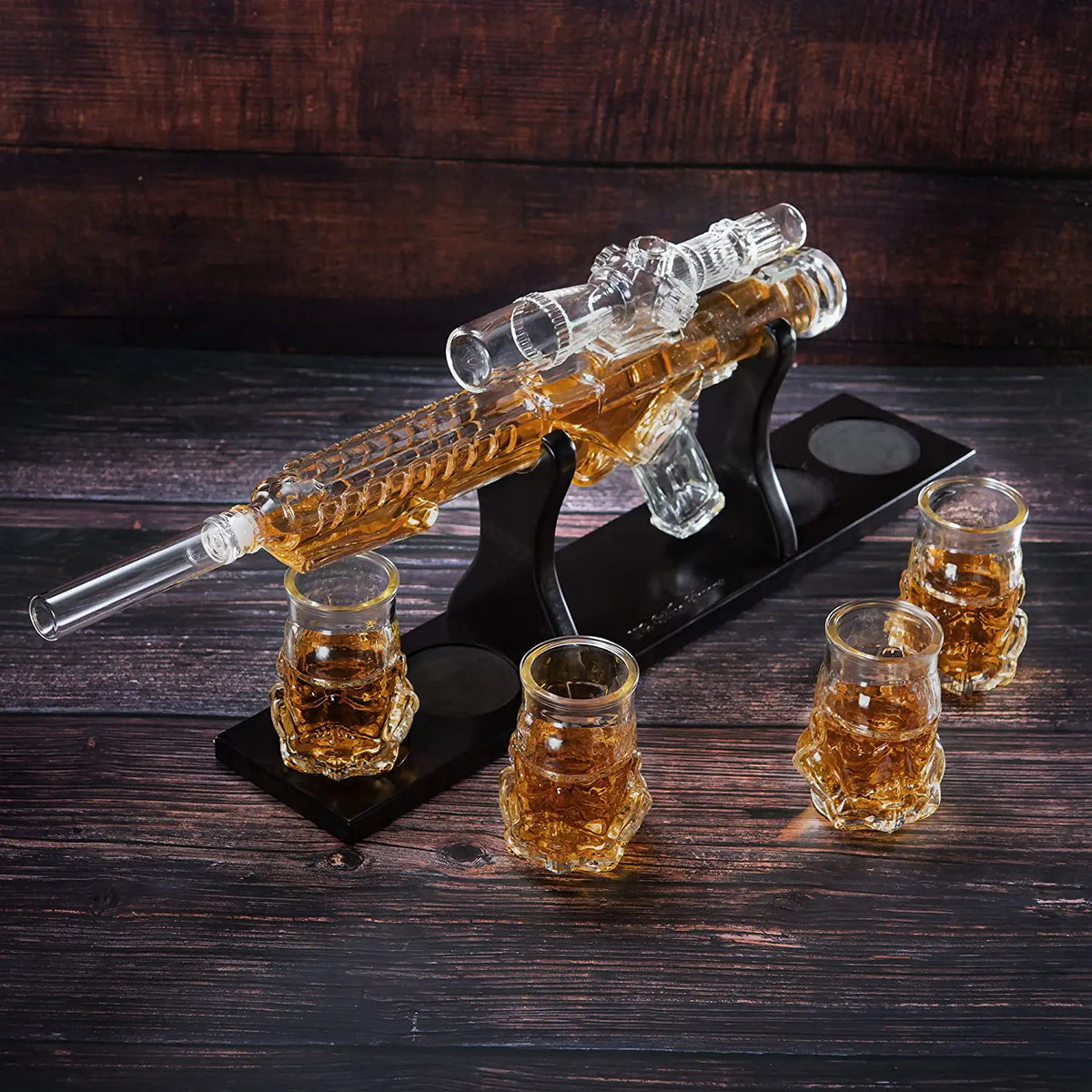 Unique Personalized Galactic Spirits: The Blaster Decanter Set Customized Decanter Set Gifts for Men by Groovy Guy