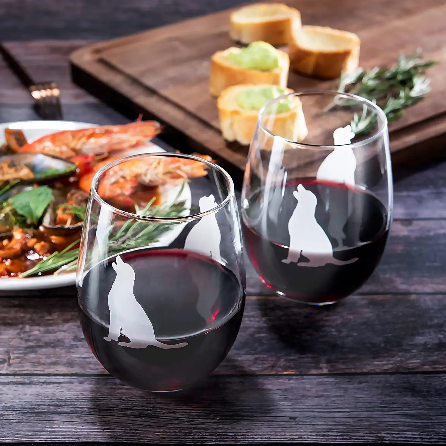 Unique Personalized Labrador Stemless Wine Glasses Set Customized Wine Glass Gifts for Men by Groovy Guy