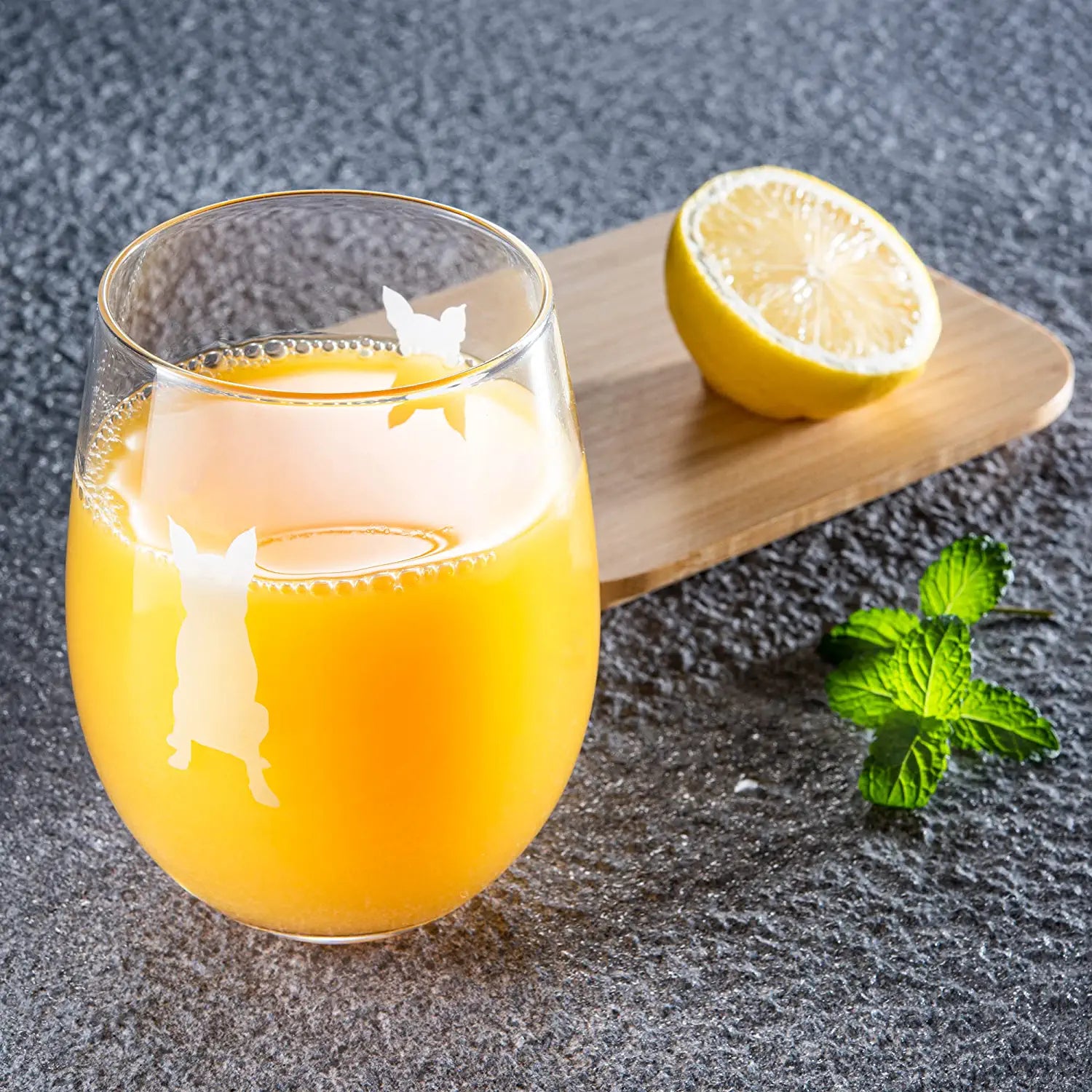 Unique Personalized Boston Terrior Stemless Wine Glasses Set Customized Wine Glass Gifts for Men by Groovy Guy