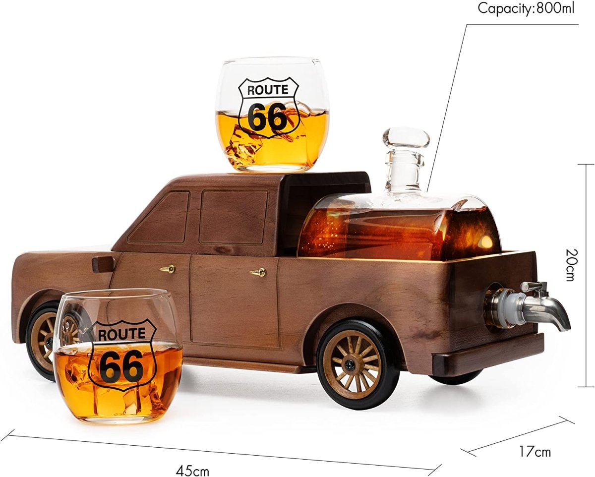 Unique Personalized Route 66 Decanter Customized Decanter Set Gifts for Men by Groovy Guy