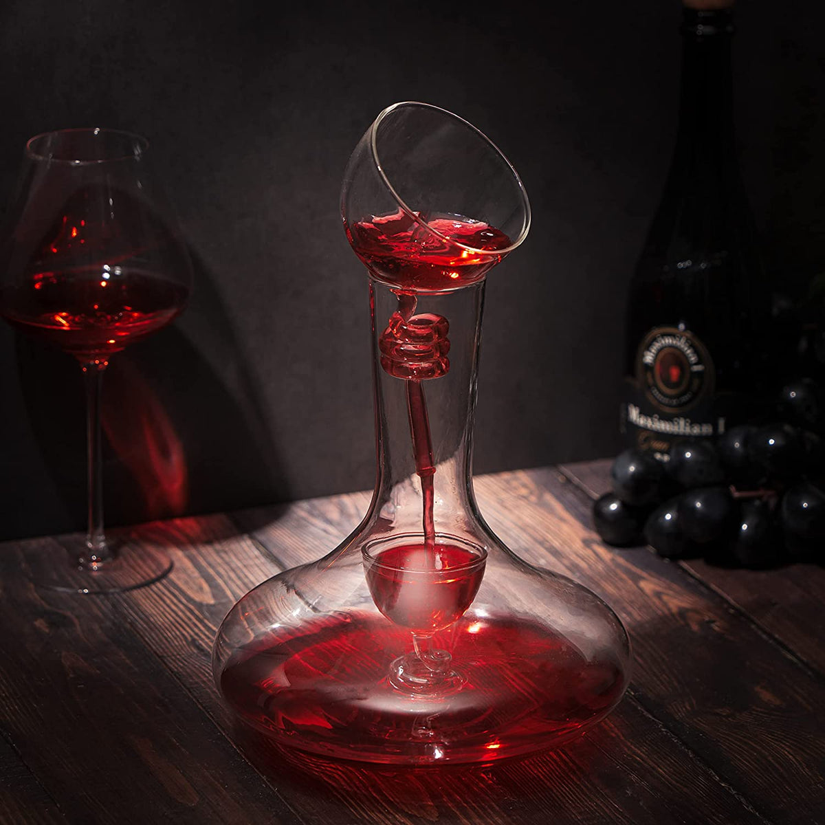 Unique Personalized Wine Tower Decanting & Aerator Set Customized Decanter Gifts for Men by Groovy Guy