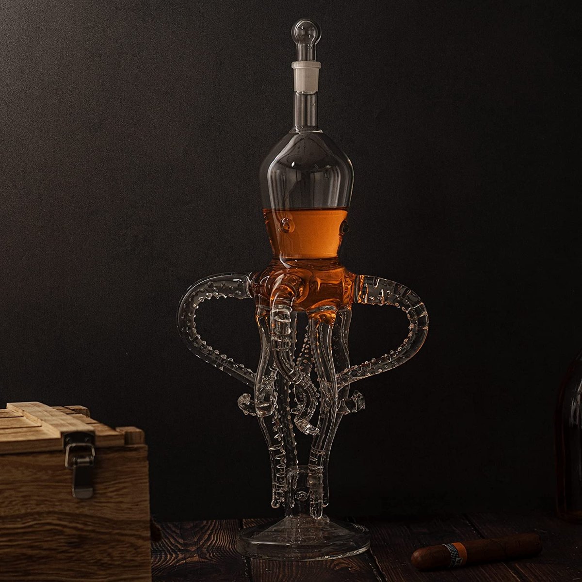 Unique Personalized Octopus Whiskey and Wine Decanter Customized Gifts for Men by Groovy Guy