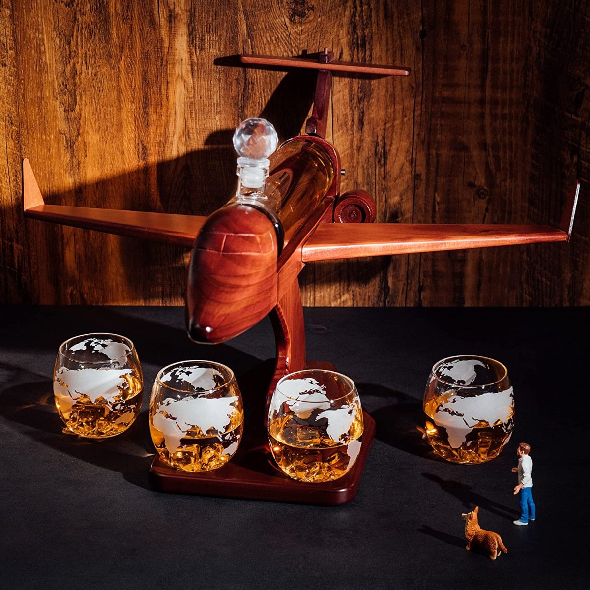 Unique Personalized Jet Whiskey Decanter Customized Decanter Set Gifts for Men by Groovy Guy