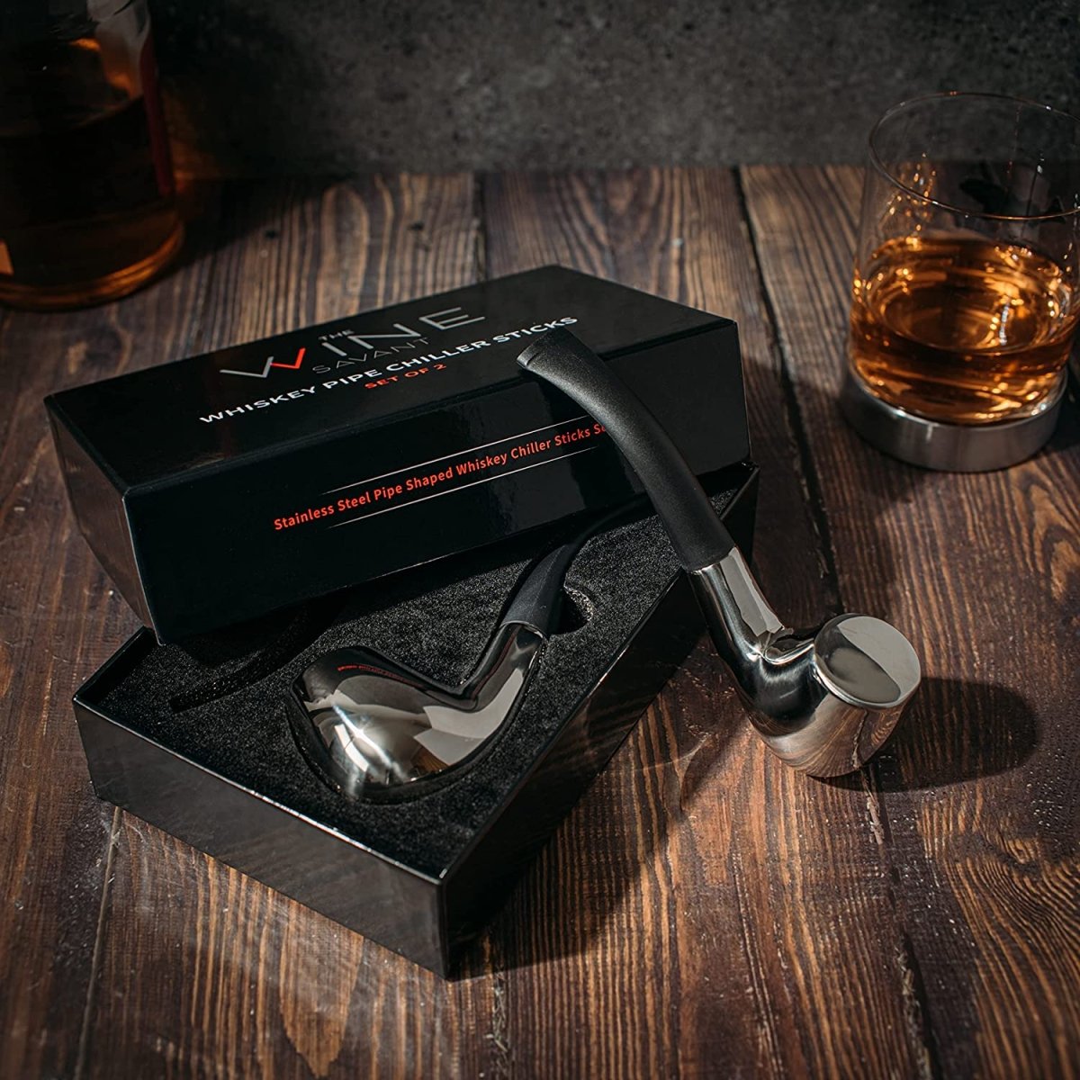 Unique Personalized Pipe Whiskey Chillers Customized Gifts for Men by Groovy Guy