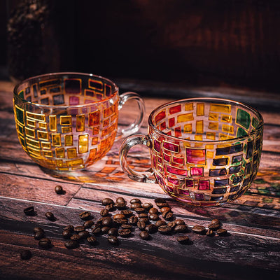 Stained Glass Coffee Cup Set