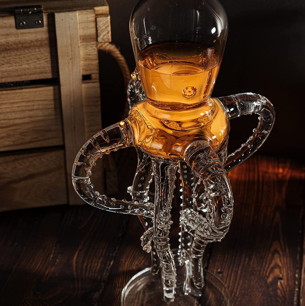 Unique Personalized Octopus Whiskey and Wine Decanter Customized Gifts for Men by Groovy Guy