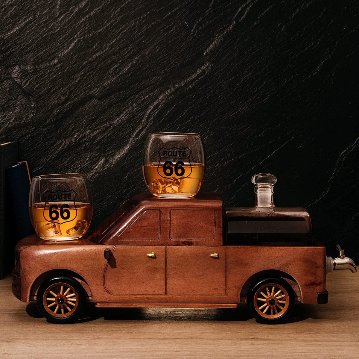 Unique Personalized Route 66 Decanter Customized Decanter Set Gifts for Men by Groovy Guy