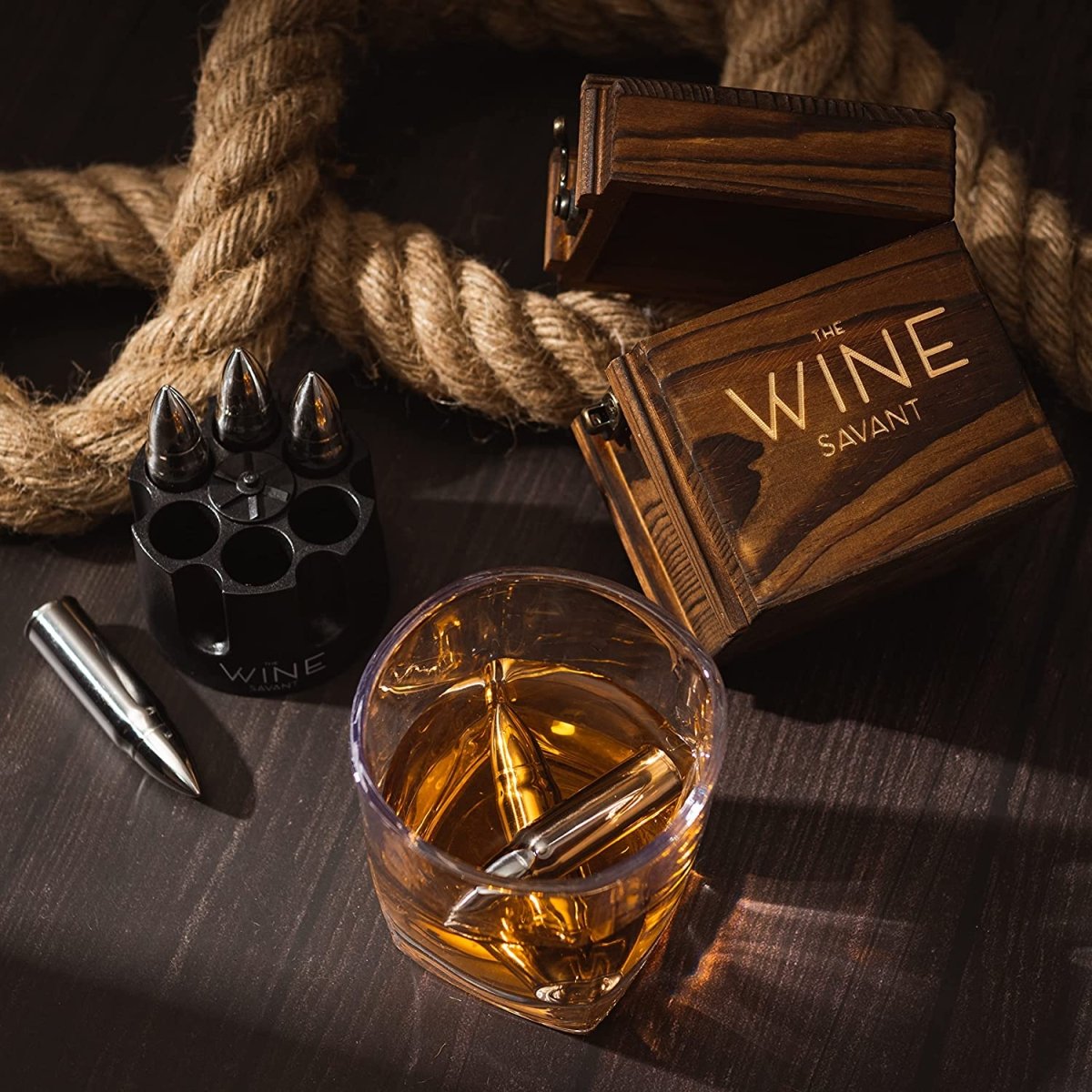 Unique Personalized Whiskey Stones Bullets Stainless Steel Customized Gifts for Men by Groovy Guy