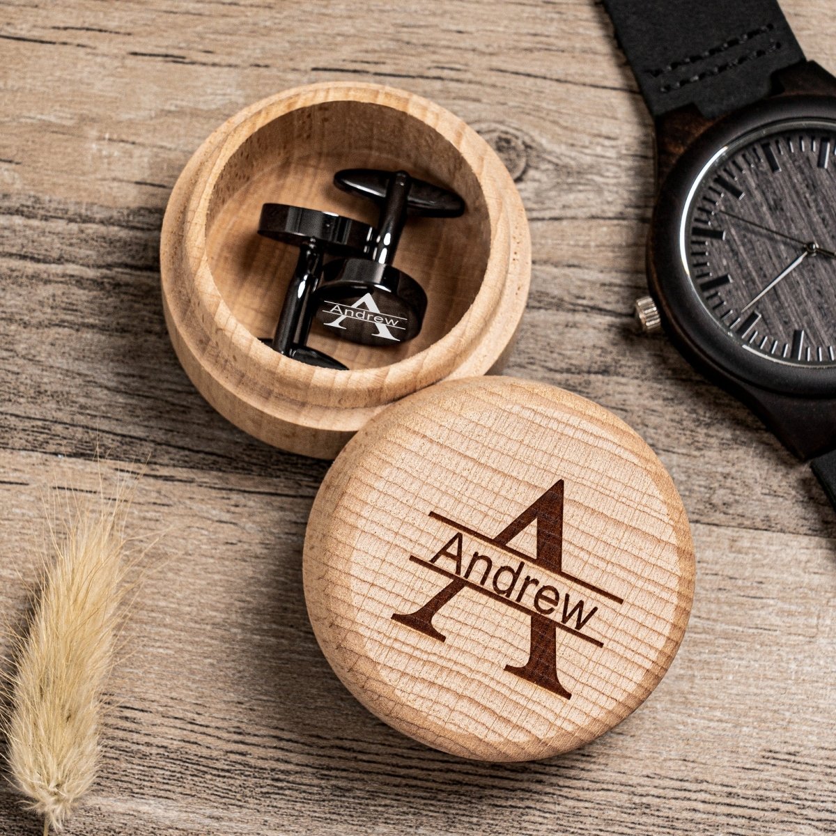 Unique Personalized Engraved Cufflinks Set Customized cufflinks Gifts for Men by Groovy Guy