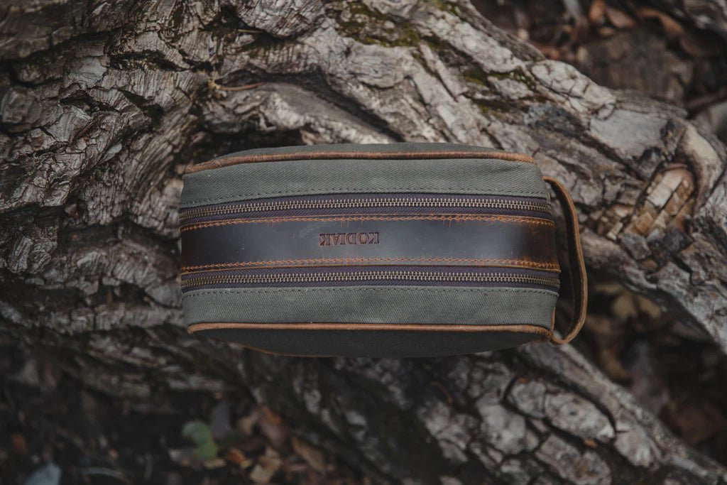 Unique Personalized Canvas Dopp Bag Customized Toiletry Bag Gifts for Men by Groovy Guy