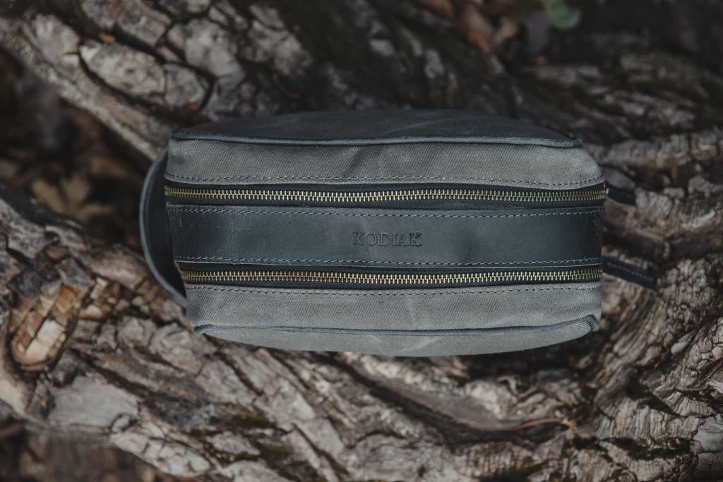 Unique Personalized Canvas Dopp Bag Customized Toiletry Bag Gifts for Men by Groovy Guy