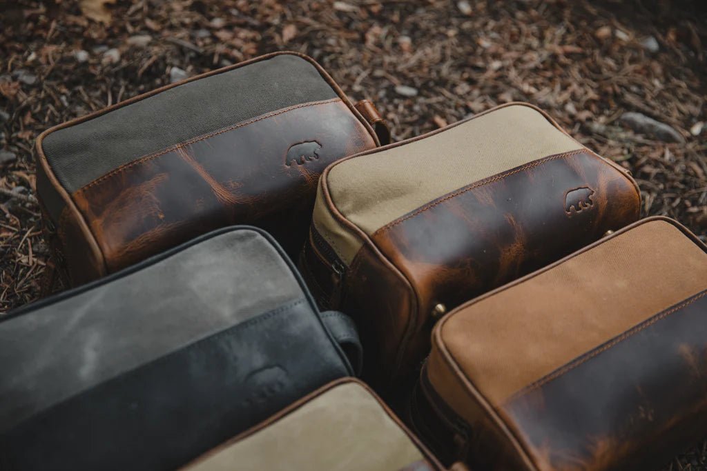 Unique Personalized Canvas Dopp Bag Customized Toiletry Bag Gifts for Men by Groovy Guy