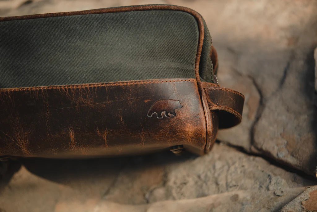 Unique Personalized Canvas Dopp Bag Customized Toiletry Bag Gifts for Men by Groovy Guy