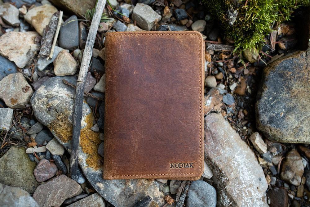 Unique Personalized Buffalo Leather Passport Wallet Customized Gifts for Men by Groovy Guy