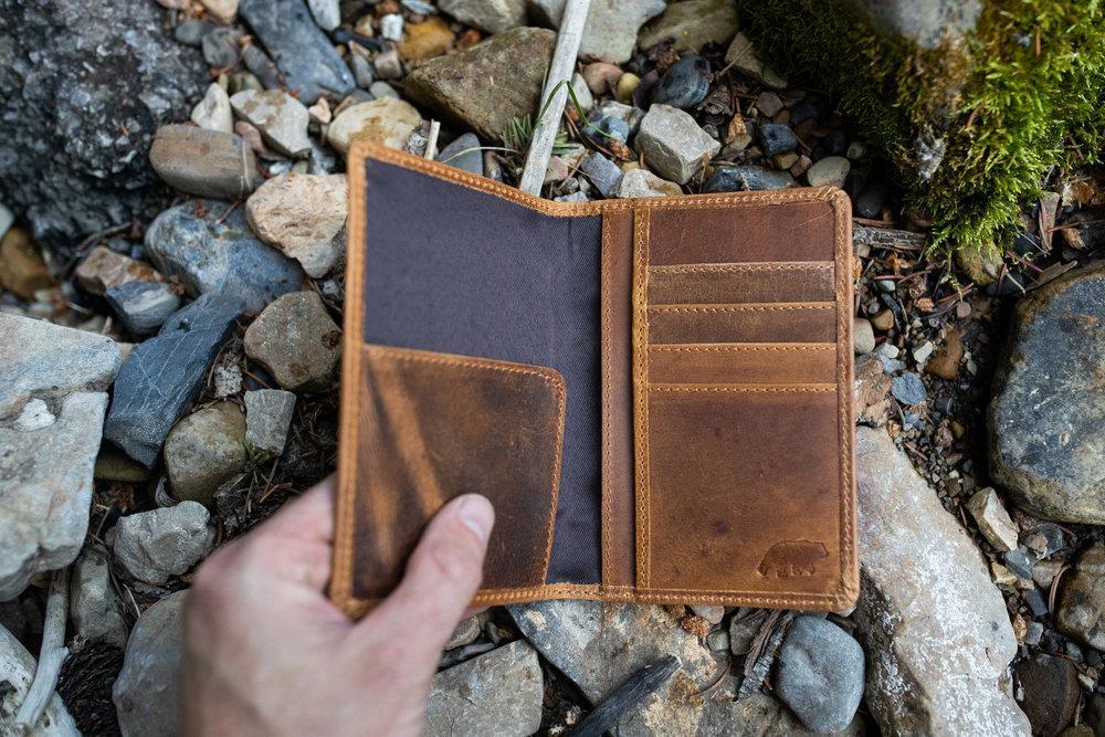 Unique Personalized Buffalo Leather Passport Wallet Customized Gifts for Men by Groovy Guy