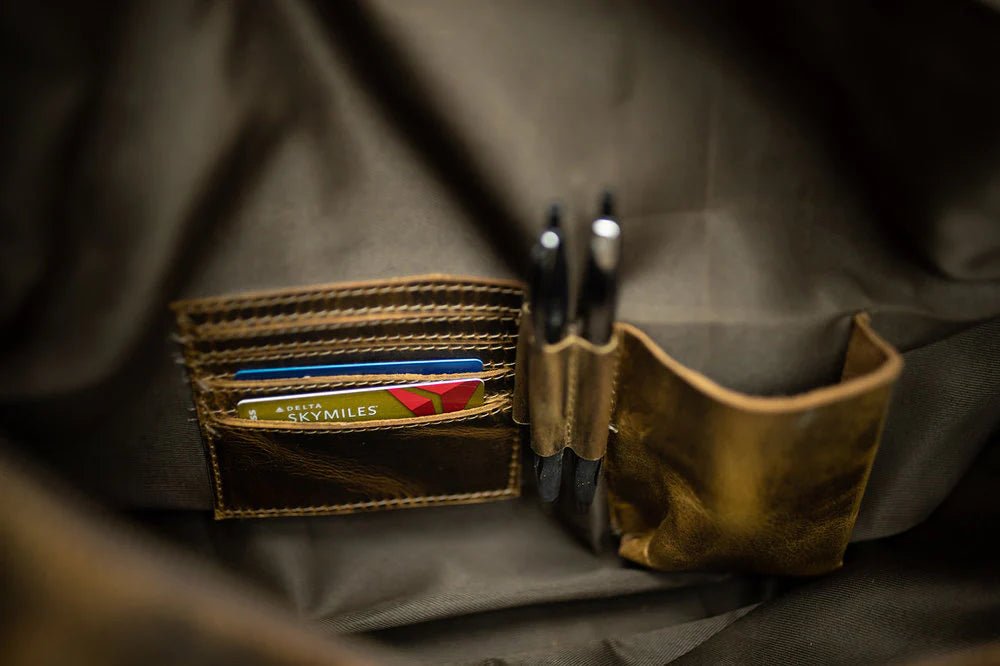 Unique Personalized Top Grain Leather Weekender Duffel Customized Duffle Bag Gifts for Men by Groovy Guy